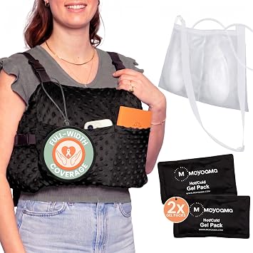 MOYOAMA Post Mastectomy Pillow Hands-Free Protection with Secure Strap & Easy-Clean Washable Cover Breast Surgery Must Haves,Breast Reduction Recovery Supplies,Breast Augmentation