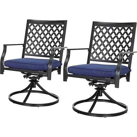 Phi Villa Garden Furniture PHI VILLA 2-Pack Outdoor Swivel Chairs