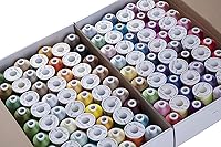 Vista 3 de Simthread 120 Madeira Colors Polyester Machine Embroidery Thread Kit 550Y(500M) Similar to Madeira and Robinson-Anton Colors 40 Weight for Home