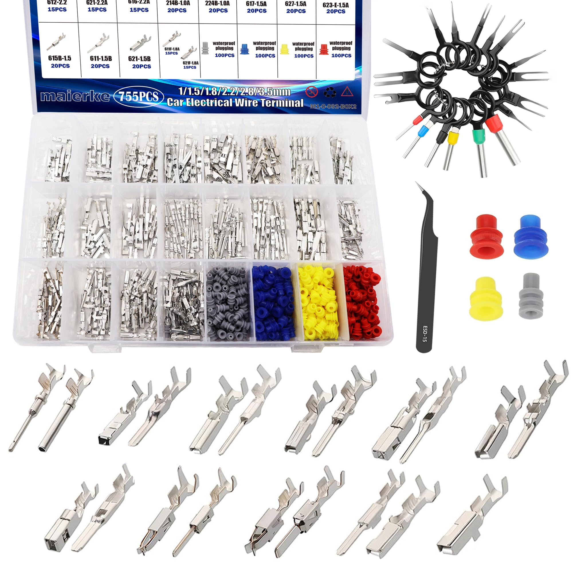 755PCS 21   Ŀ ŰƮ ڵ  ̾  1 1.5 1.8 2.2 2.8 3.5MM ڵ   Ŀ ̾   ÷   ũ