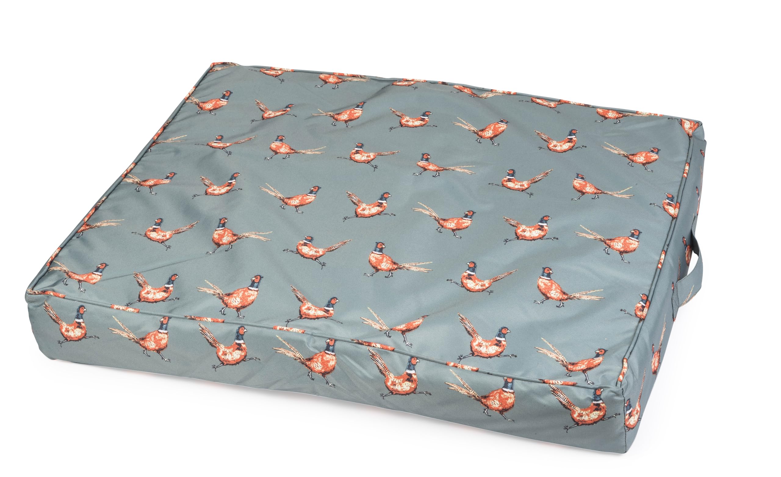 House of Paws Water Resistant Deep Filled Mattress for Dogs - Navy with Bee Pattern - Easy to Clean