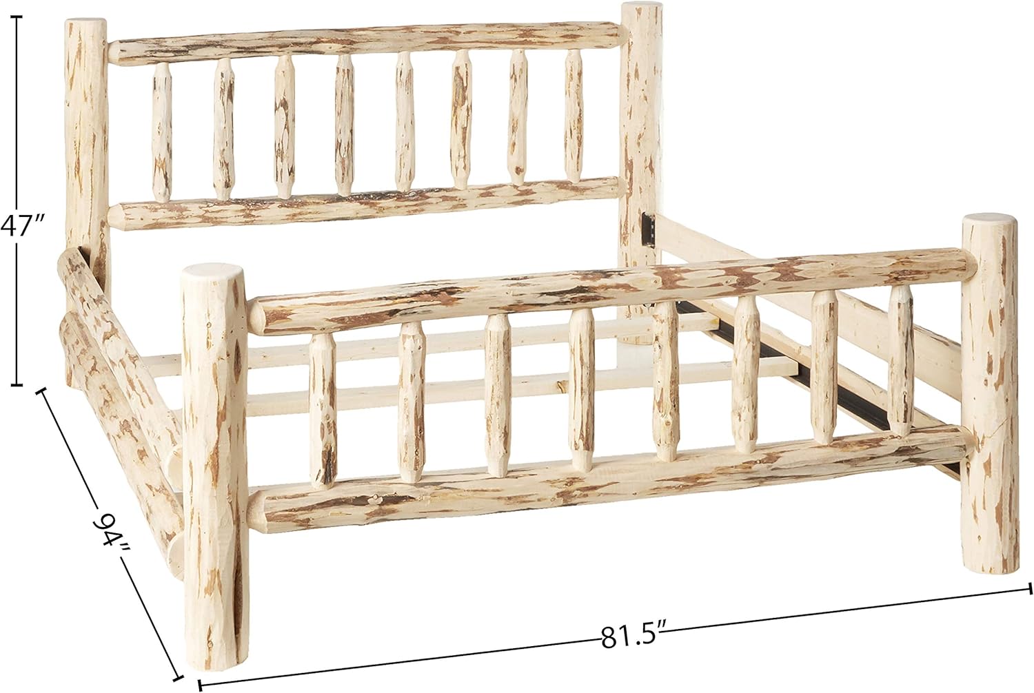 Montana Woodworks Log Furniture - King Bed - Unfinished