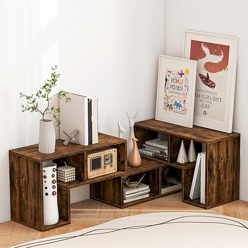 Miniatura 3 de POWERSTONE Soporte para consola de TV, centro de entretenimiento combinado de 3 piezas para TV de 50, 55, 60, 65 pulgadas, moderna estantería para