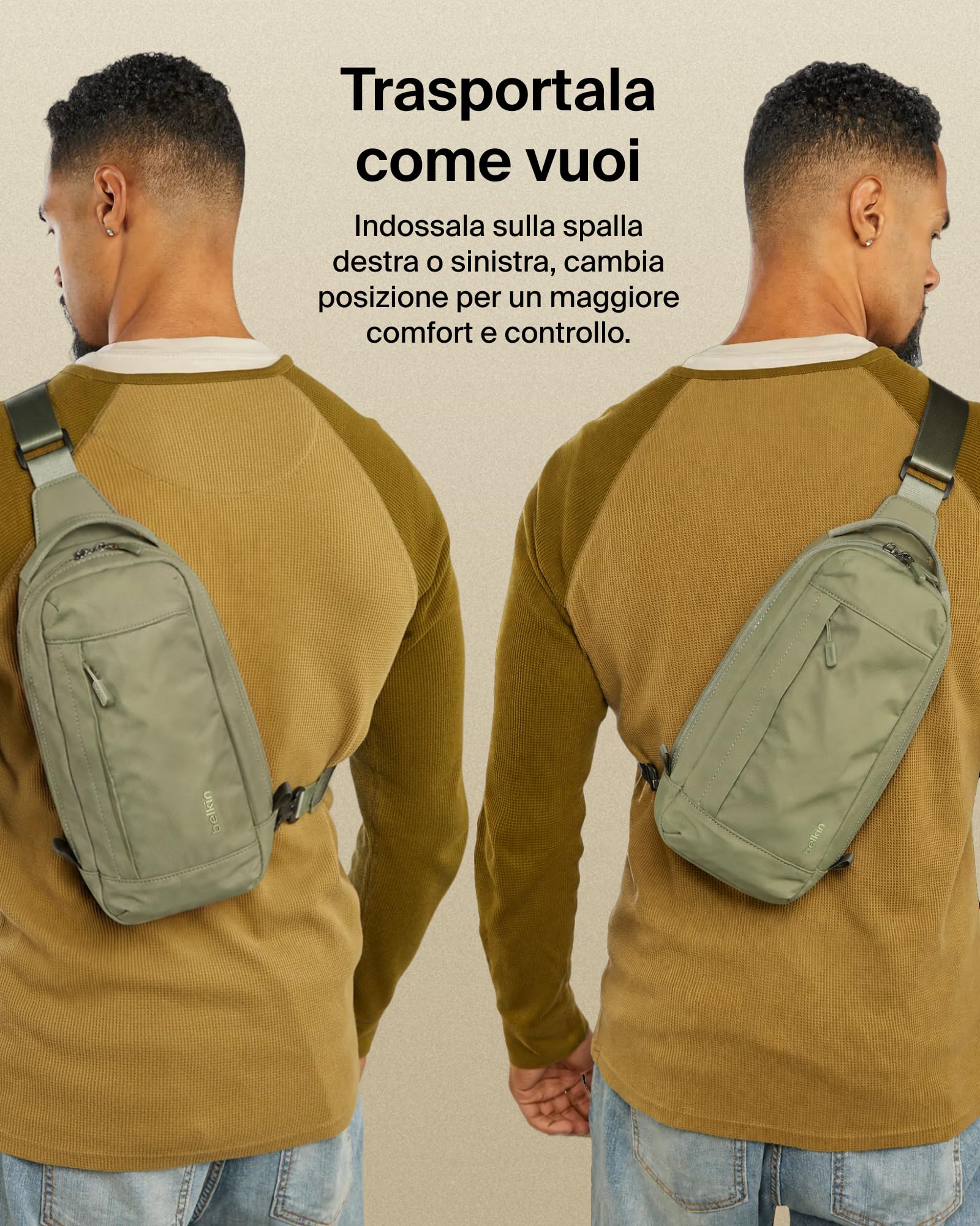 Belkin Gaming Borsa per Nintendo Switch 2 Protettiva da Viaggio - Verde | Borsa Crossbody, Custodia Protettiva da Trasporto per Accessori Console, Interno Morbido, Leggera, 10 Slot per Schede Giochi