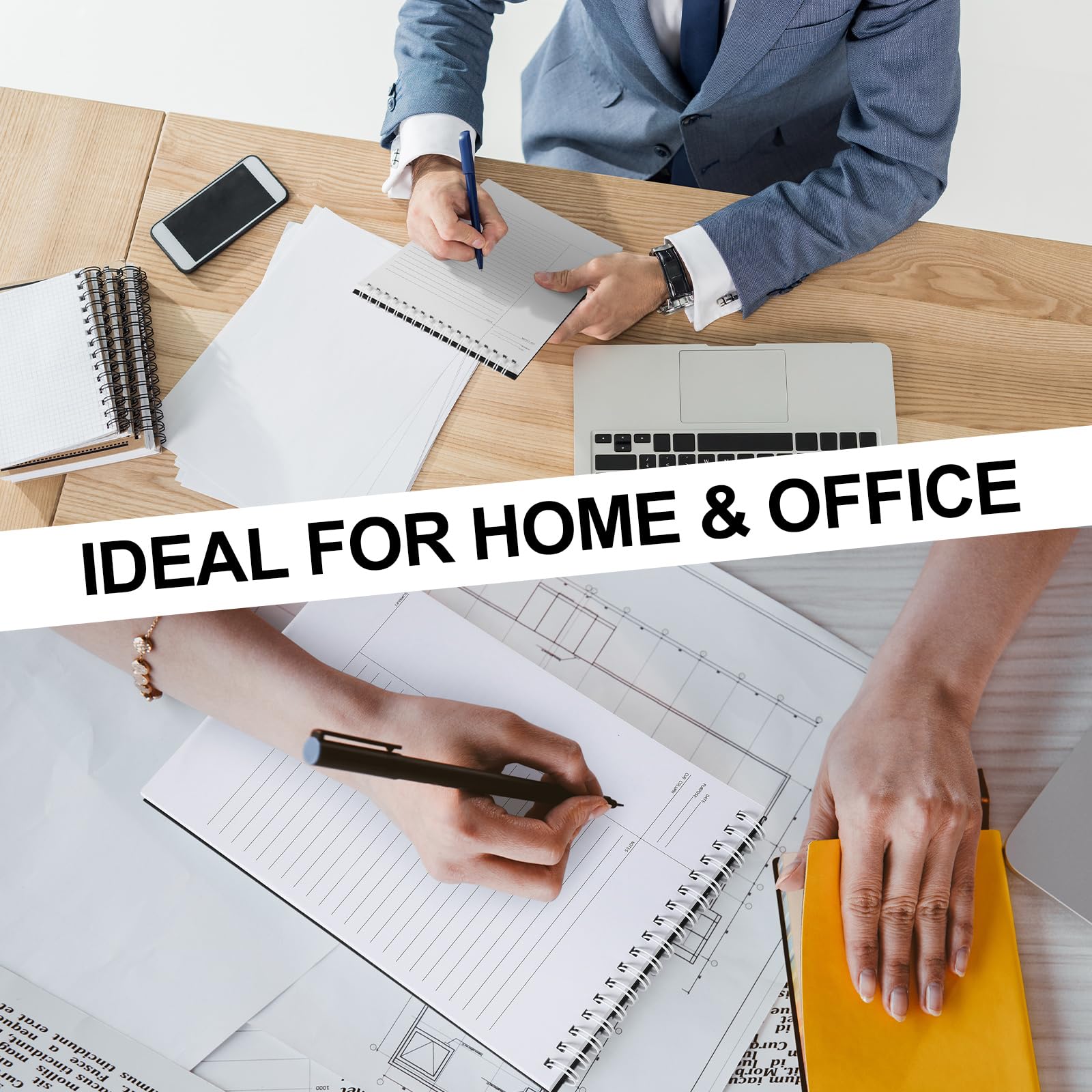 Cholemy 320 Sheets 4 Pack Steno Pads Spiral Pads 6x9 Inches Top Spiral Steno Pads Coil Writing Note Pads Ruled Writing Tablets Teacher Students College Office Business, 80 Sheets/Pad - Image 6