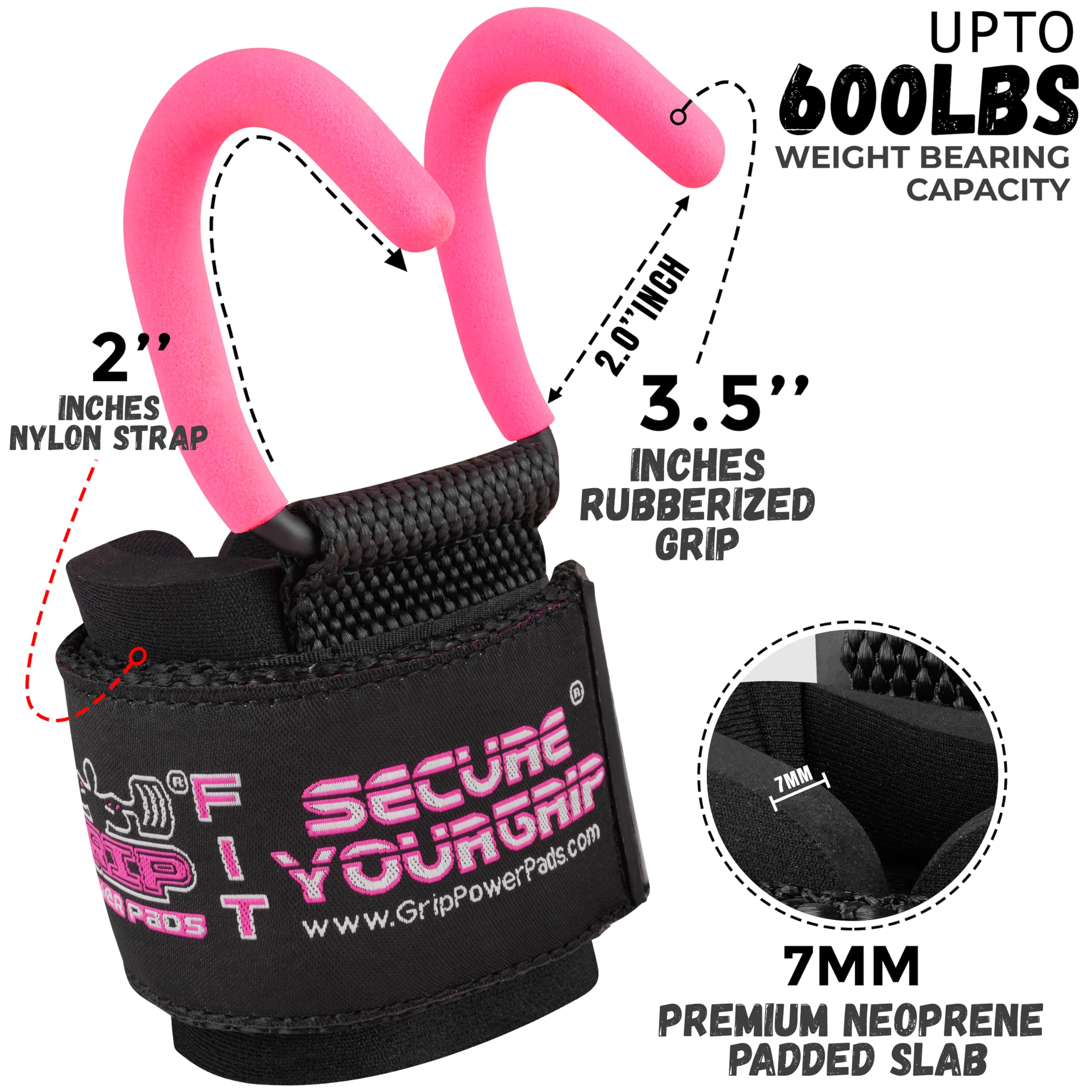 Mejor Peso Levantamiento Barra Ganchos Heavy Duty – Muñequeras de Levantamiento de Peso Entrenamiento Gimnasio Correas Grips Set de 2