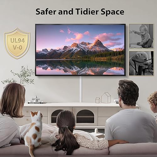 Miniatura 4 de Ocultadores de alambre grandes de 34 pulgadas (2 x 17 pulgadas de largo) para TV en la pared para 3-4 cables, ocultador de cable de TV para TV