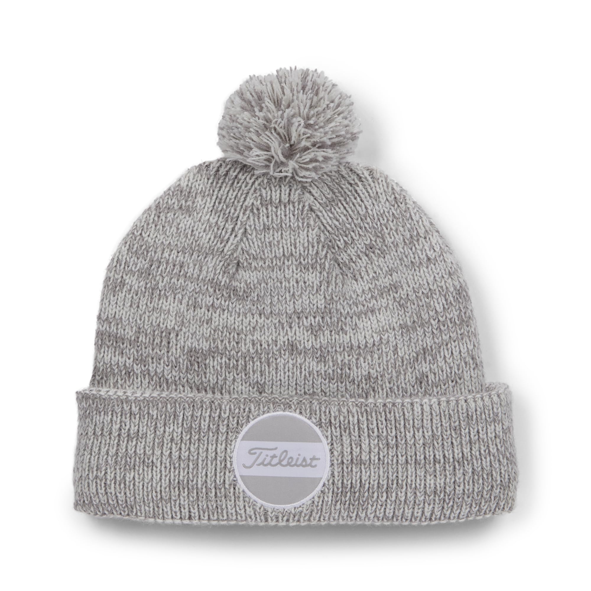 Titleist Junior Boardwalk Pom Pom Golf Beanie, Heather/White, One Size Fits All