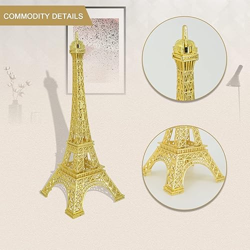 Miniatura 2 de JoyFamily Torre Eiffel decorativa de 7 pulgadas 18cm Réplica metálica de la Torre Eiffel de Paris Para decorar la mesa de la sala tortas fiestas