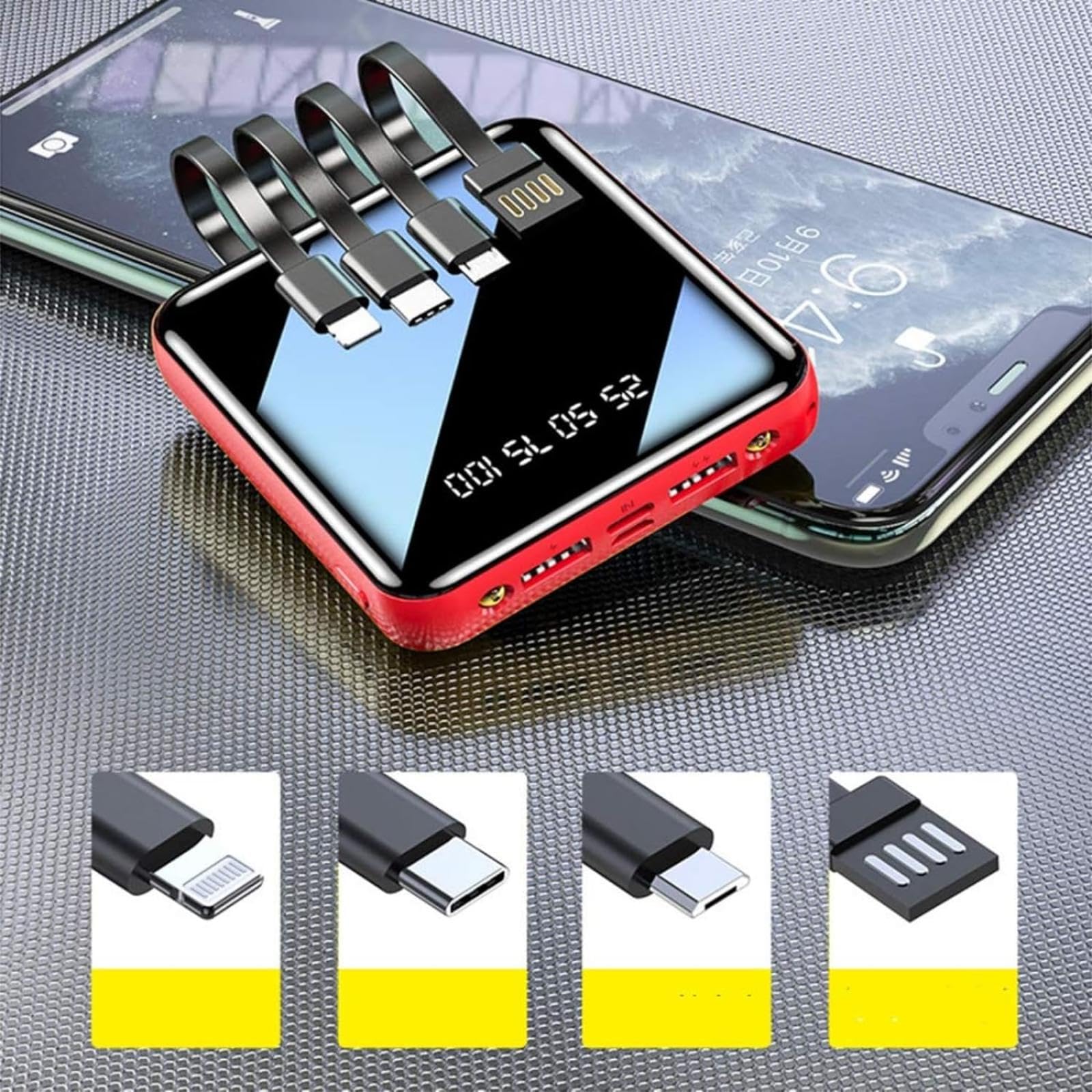 Powerbank Laptop Powerbank/Dostarczany z kablem powerbank o dużej pojemności 20000mAh zasilacz mobilny (8000mA/czarny)