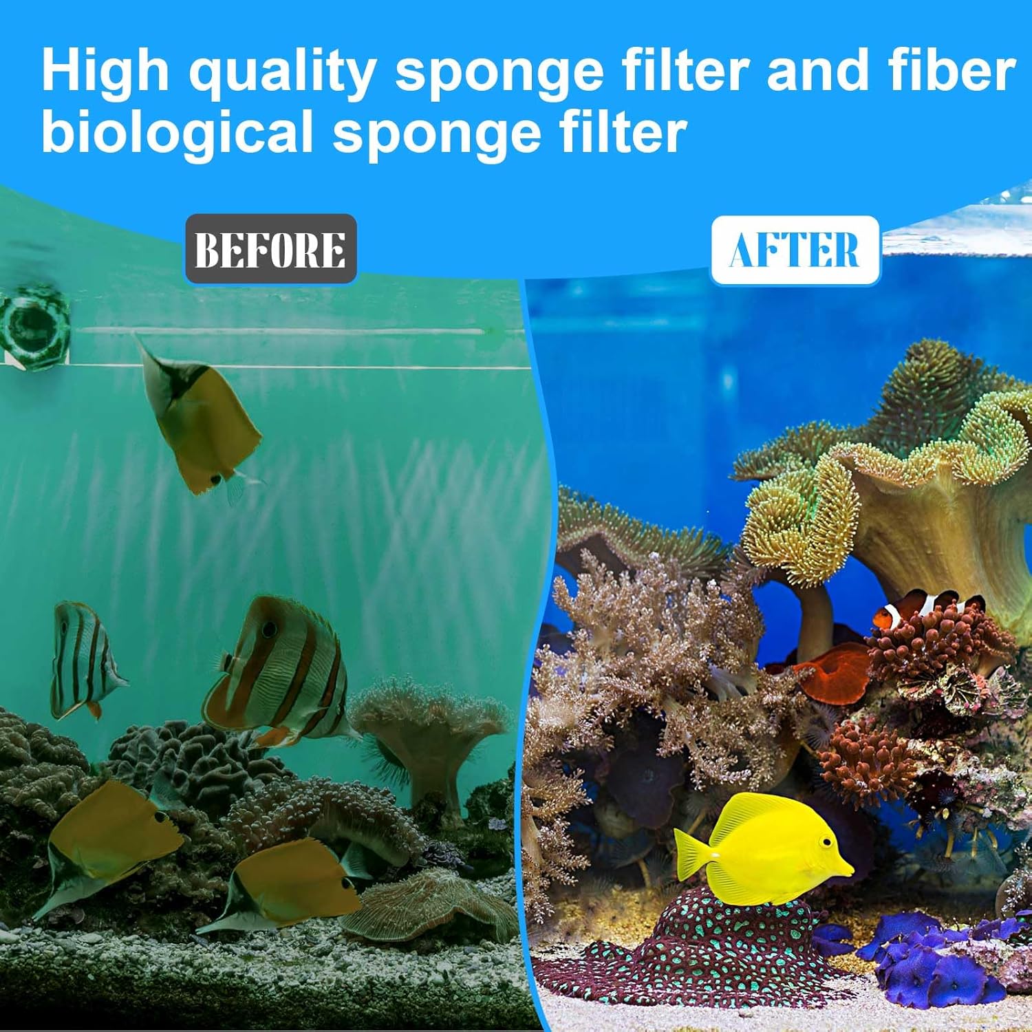 Threlaco 26 Pcs Aquarium Filter Media Kit Compatible with Fluval C2 (30 Gal) Power Filter, 6 White Foam Sponge Pad, 6 Poly Foam Pads, 6 Bio-Screen, 6 Activated Carbon, 2 Pack 3.5 oz/100g Ceramic Ring