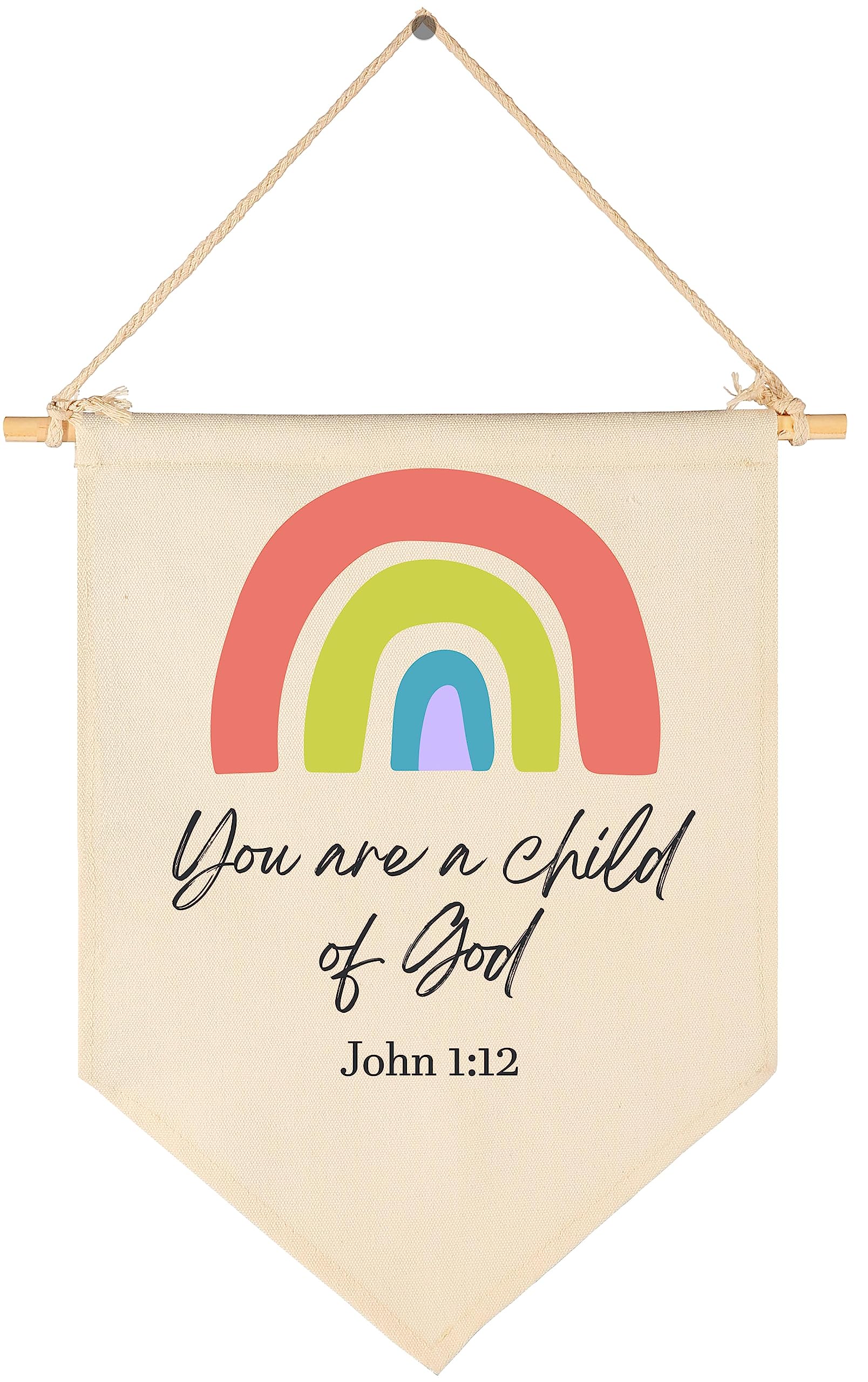 You are A Child of God-Bible Verse Scripture Decor-Flag Decor Gift for Baby Boys Girls Newborn Kids-Banner Pennant Wall Sign Gift for Nursery Baby Room Playroom Bedroom