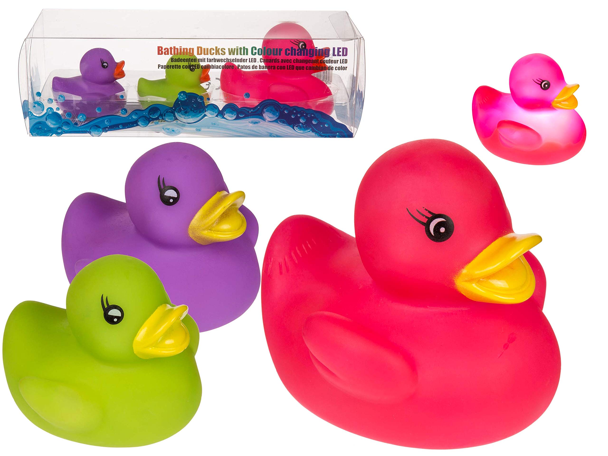 Top selling present gift. Bath Duck - LED Colour Changing - Pack of 3. Bath fun