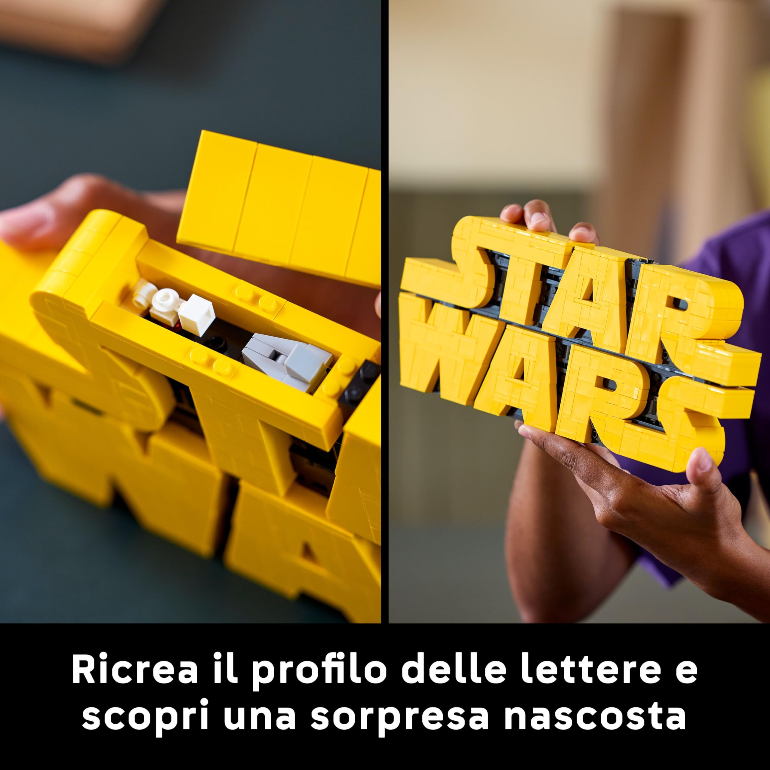 LEGO Star Wars 75407 Logo Star Wars in Mattoncini - Set di Costruzioni per Adulti Fai-da-Te - Kit di Modellismo da Collezione dalla Cultura Pop - Gadget da Esposizione per Casa o Ufficio - Idea Regalo