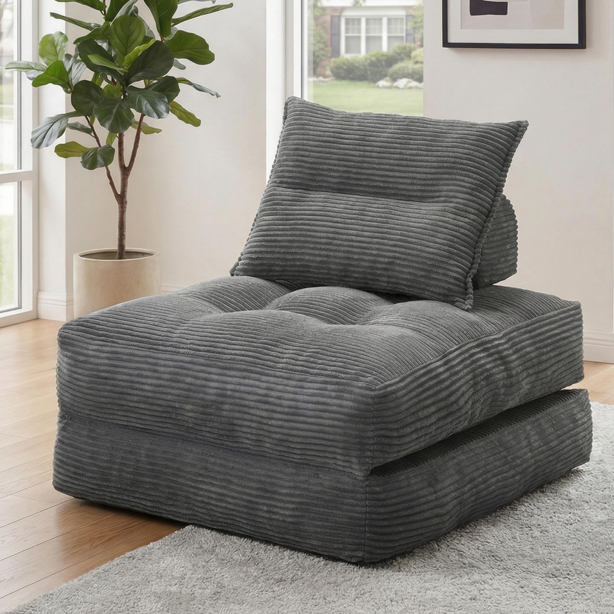 Folding Sofa Bed Fold Out Chair Bed with Pillow Convertible Sleeper Chair for Living Room Bedroom Guest Room