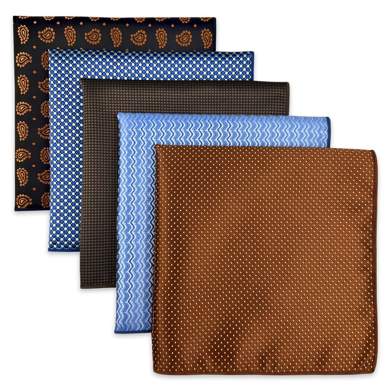 Shlax&Wing 5 PIEZAS Hombres Mezclado Clasificado Patrón Pañuelo De Bolsillo Pañuelo Conjunto — view 46