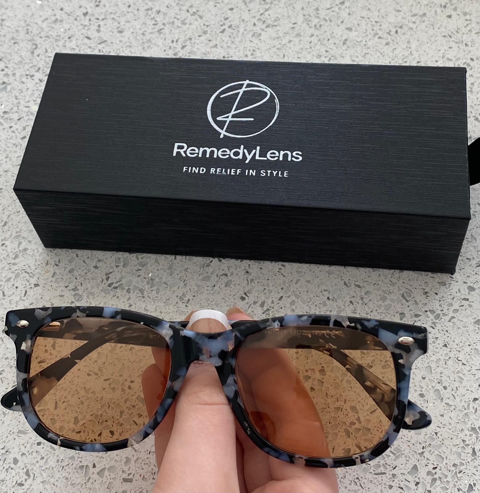 Gafas de filtro Brooke FL-41 para MIGRAINE y sensibilidad a la luz, Tortuga azul, Talla única