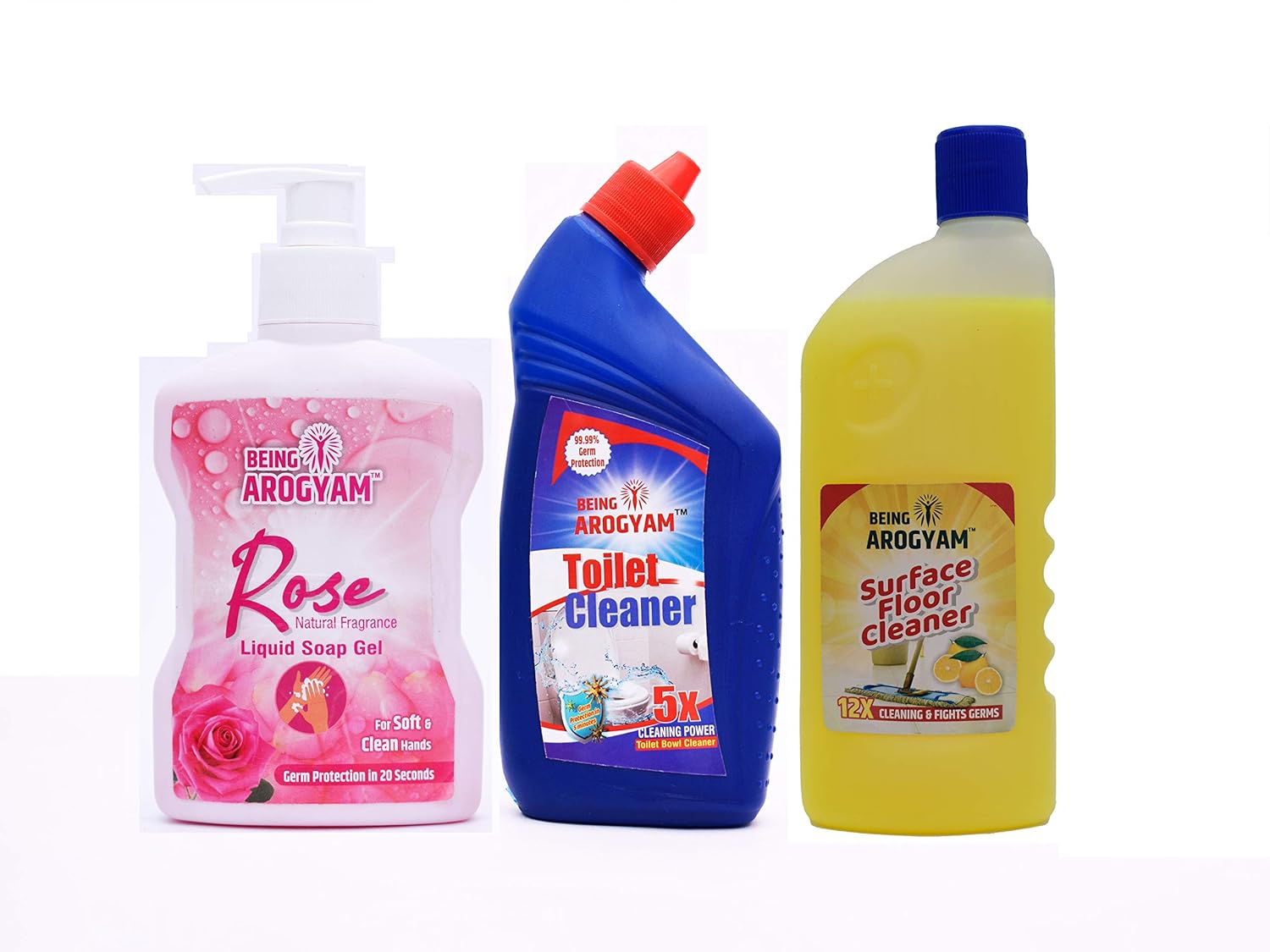 Being Arogyam Surface Cleaner + Toilet Cleaner + Hand Wash Amazon