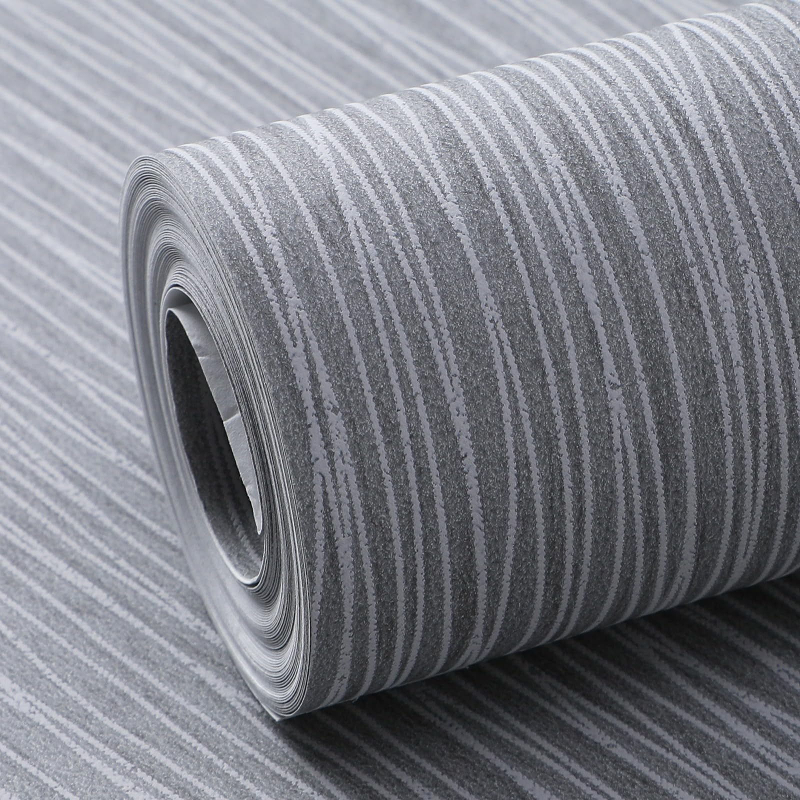 Trafagala Dark Grey Mix Plain Thick Textured Wallpaper Free No Match Striped Wallpaper for Adults Kids Bedroom Living Room Hallway Stairs Lounge โ image 1