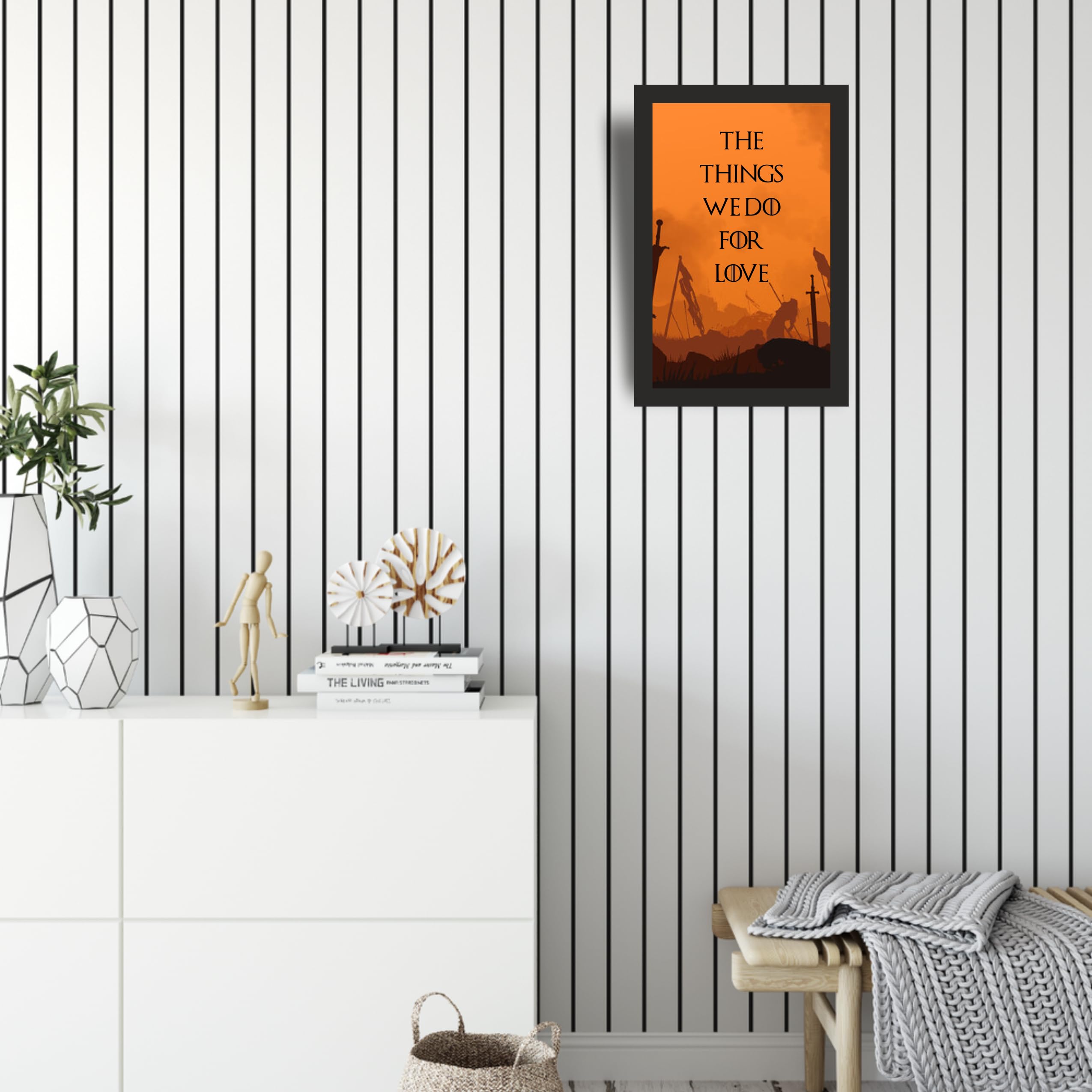 Things We Do for Love Battle Wall Art Photo Frame A4 Black