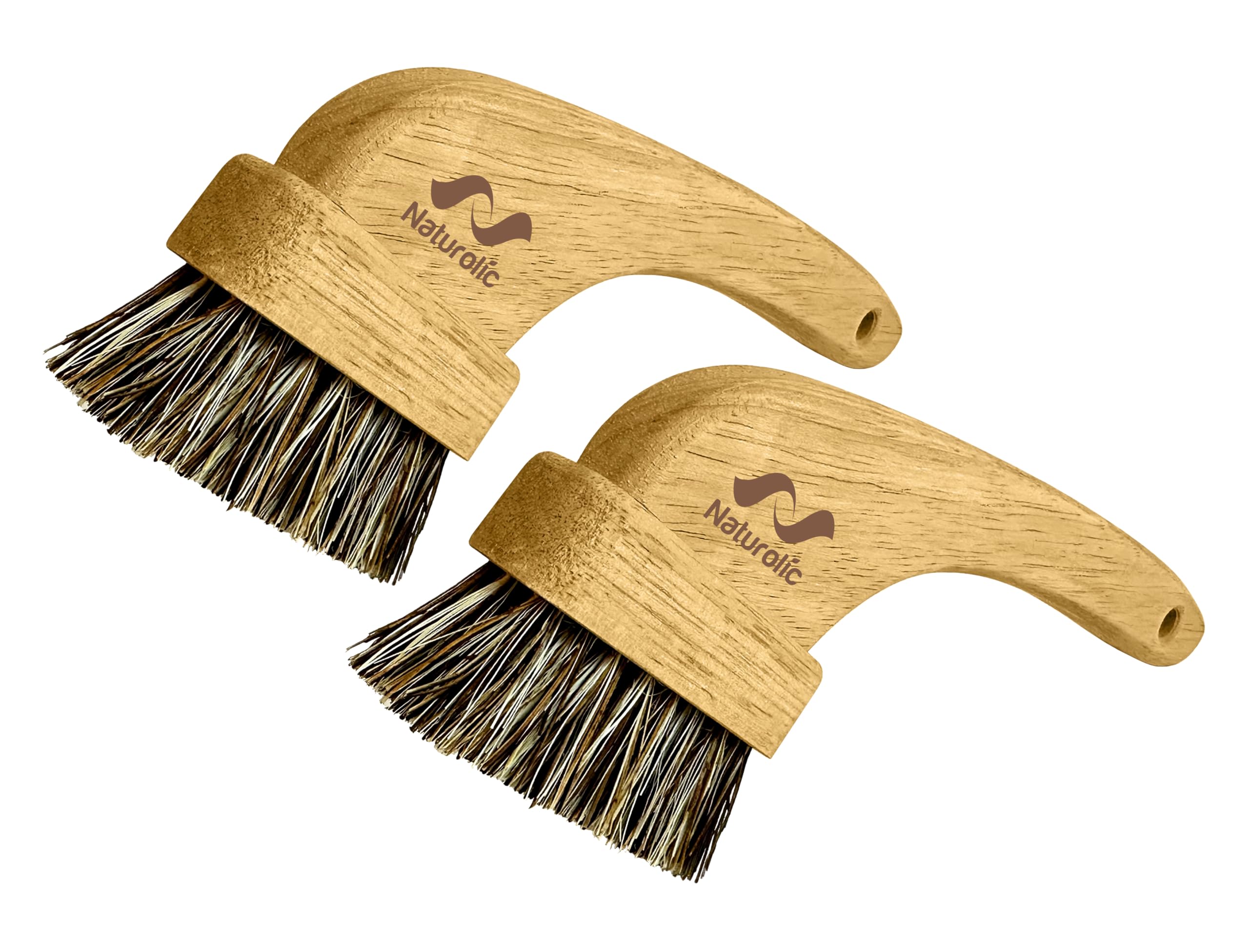 All-Natural Grout Brush Set Wooden Cleaning Brush for Tile and Floor Durable Floor Scrubber for Bathroom and Kitchen — view 2