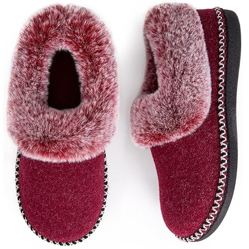 Women's Bootie Slippers Warm Soft Comfy Memory Foam Non-slip Indoor