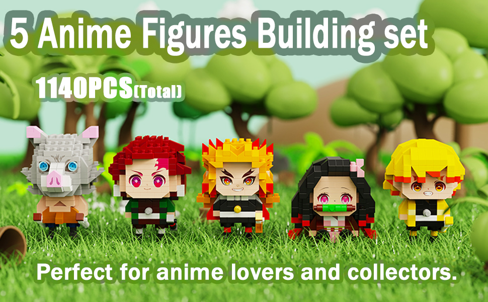 Amazon.com: 5 Anime Kill Demon-Themed Figures Building Set, 2IN1