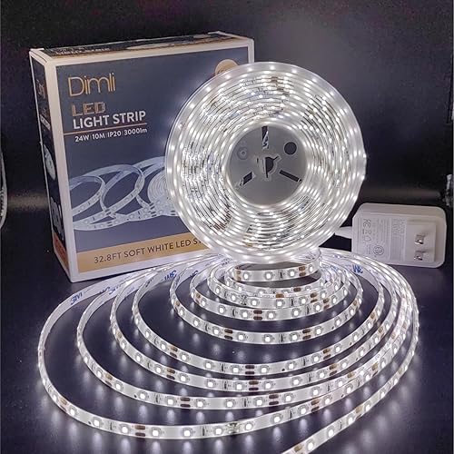 YONIKU Tira de luces para dormitorio, tira de luces para armarios, tira de luces LED para interiores y exteriores, tira de luces LED impermeables