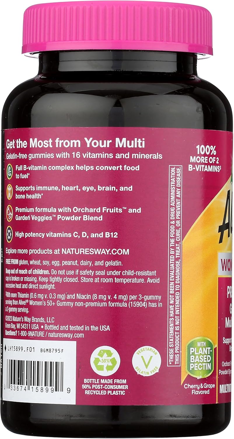 Natures Way Alive! Women's 50+ Multivitamin Gummies, 75 CT