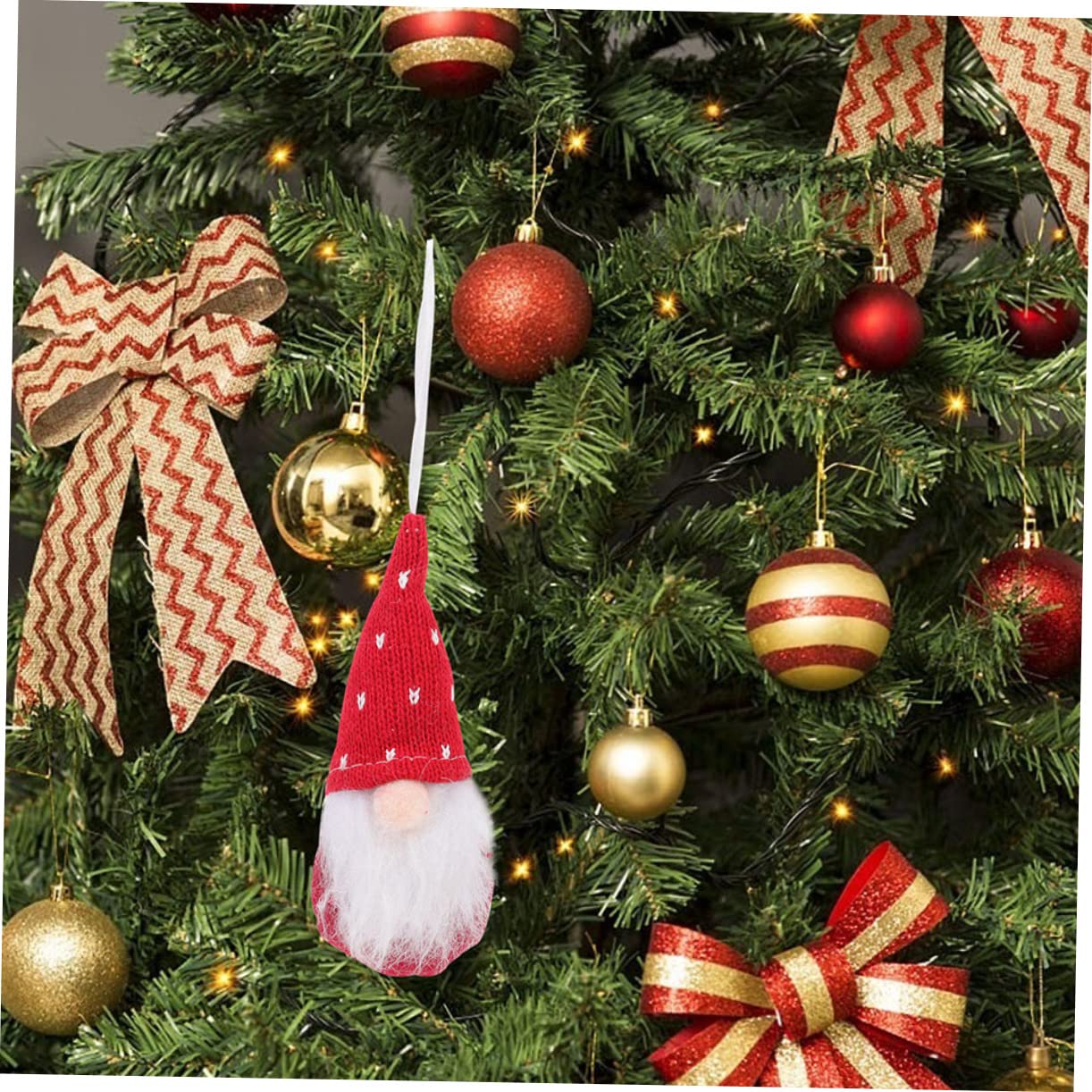 18 Pcs Poupée de Noël décor de GNOME Suspendu Ornements d'arbre de Noël GNOME Guy de Noel Pendentif Noel décoration poupées sans Visage de noël Beaux pendentifs de GNOME Chiffon Alipis