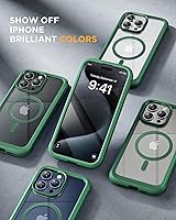 Vista 200 de Miracase Funda magnética para iPhone 14 de 6.1 pulgadas, protector de pantalla de vidrio templado integrado + protector de lente, compatible