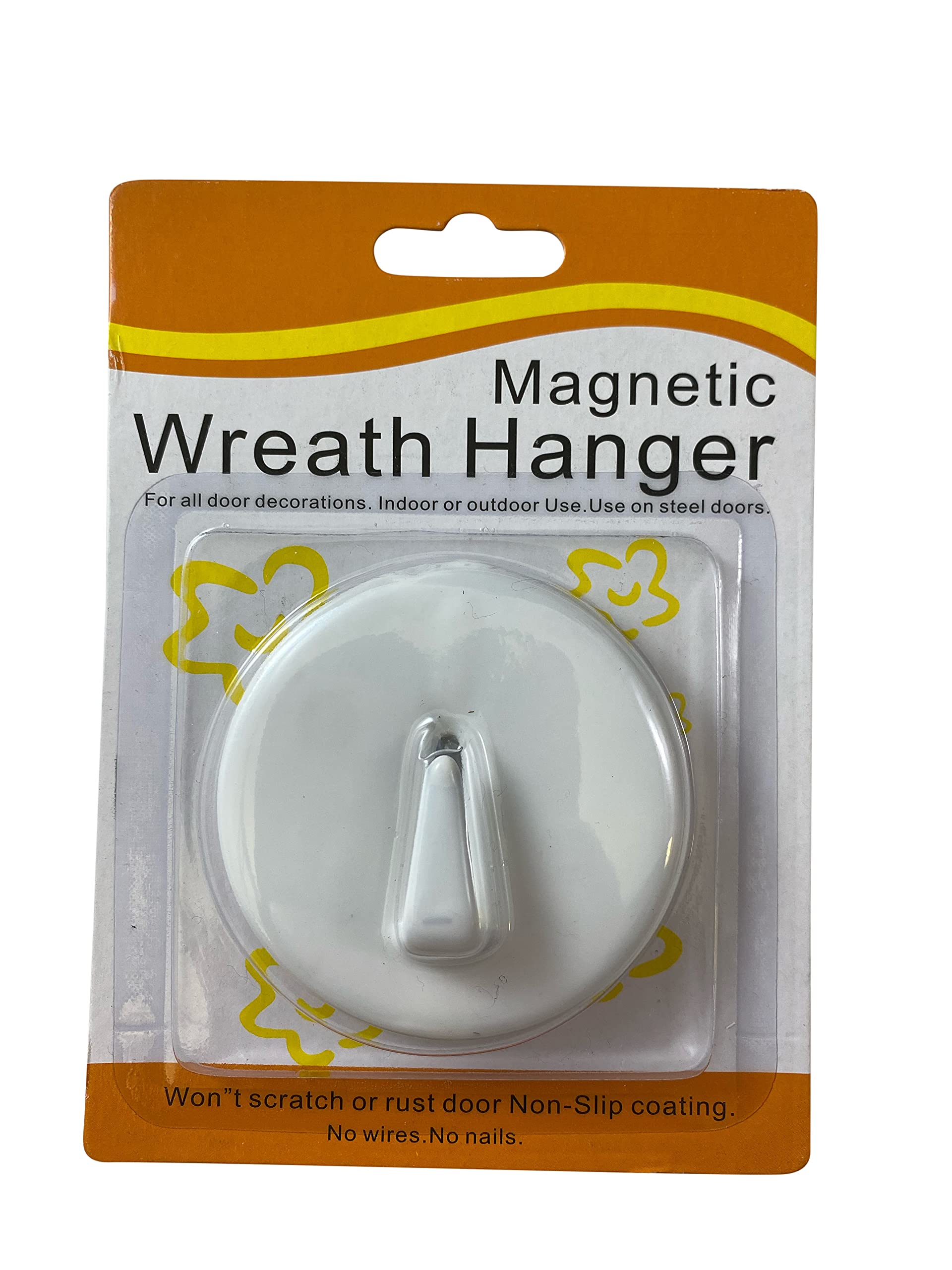 Westmon Works Magnetic Wreath Hanger Hook for Steel Metal Doors Indoor and Outdoor Each Holds 6 Pounds, Set of 2, White - Image 4