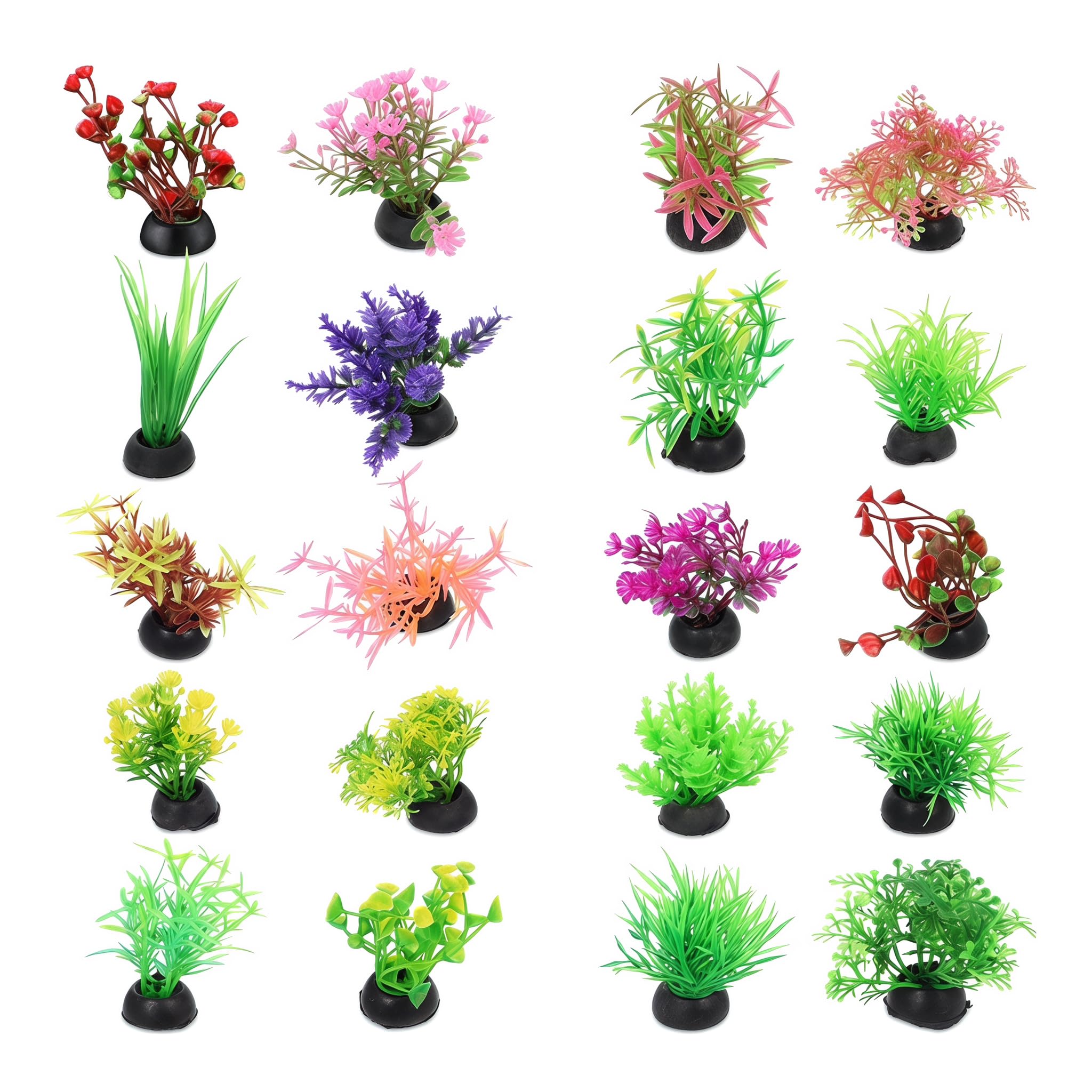 Plantes artificielles pour aquarium : herbe en plastique pour cacher les filtres et décors