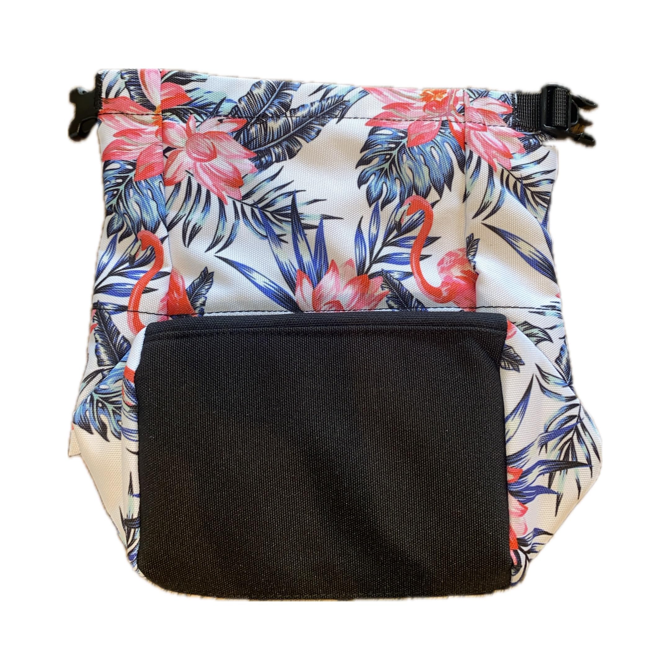 A Casual Boulder Bucket - Tropical print bouldering bucket chalk bag with storage pouch and brush loops