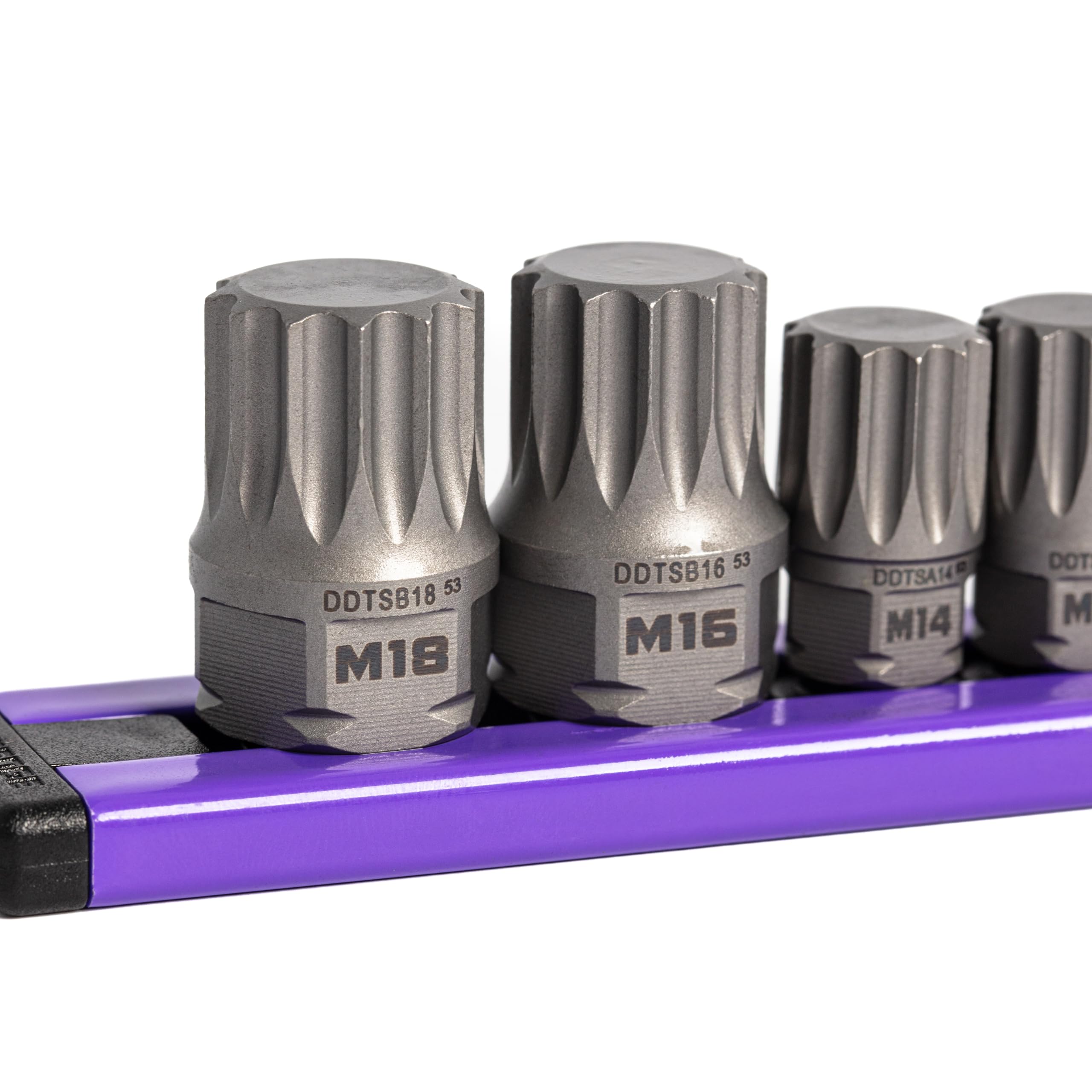 Grip Edge | 12-częściowy zestaw bitów RPT 1/4 i 3/8 Drive Low Profile Triple Square Dual Action Driver Bit Set | zawiera rozmiary - M4-M18 | zawiera aluminiową szynę gniazdową premium |