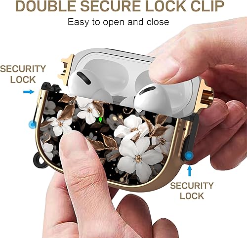 Miniatura 3 de Maxjoy Funda para AirPods Pro de 21 generación con cerradura, bonita funda protectora rígida para AirPods Pro 2, funda protectora para AirPod Pro