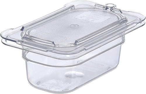 Carlisle FoodService Products 3068607-E Bandeja de plástico para alimentos, tamaño 19, 2.5 pulgadas de profundidad, transparente