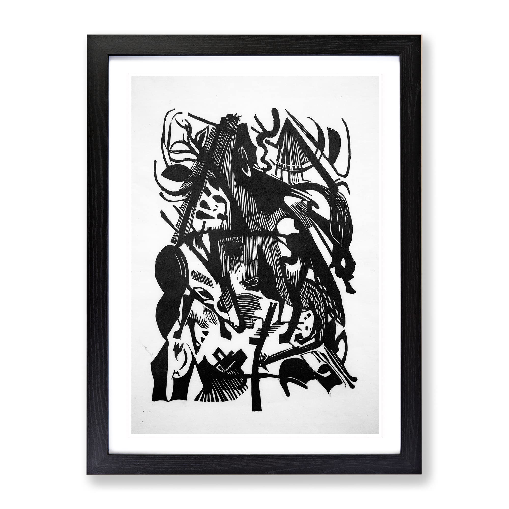 The Wolf By Franz Marc Classic Painting Framed Wall Art Print