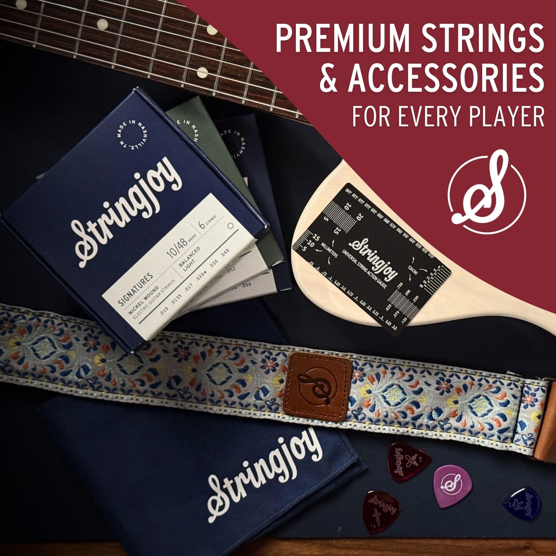Stringjoy Corde per chitarra acustica bilanciate extra leggere rivestite in bronzo fosforoso 13-56, FW1356, tono e qualità del suono di lunga durata, set di 6 corde acustiche, confezione da 2
