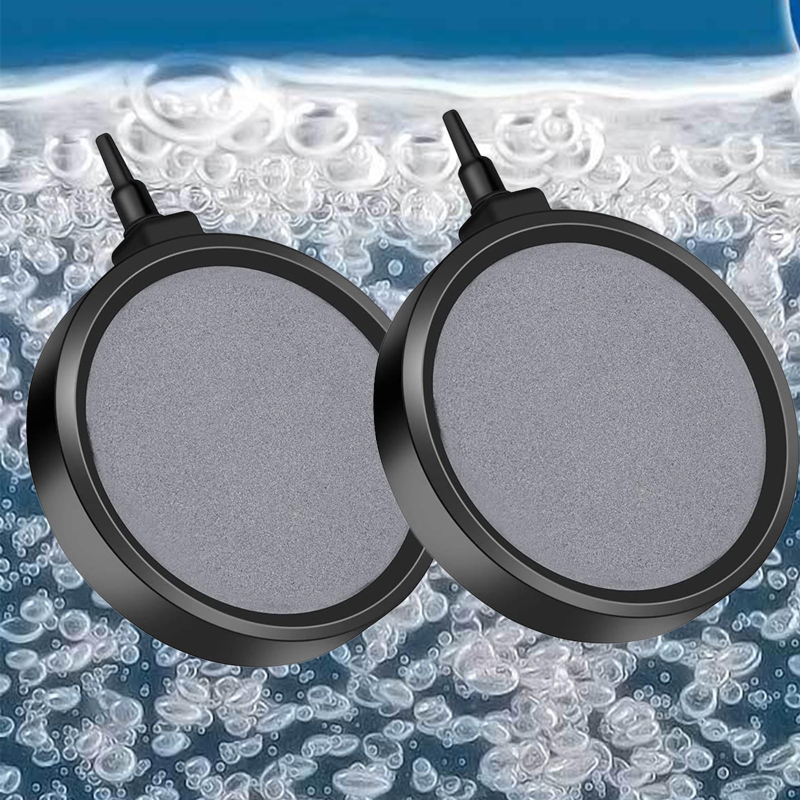2 Pièces Pierre à Bulles pour Aquarium, Pierre d'air D'aquarium, pour Aquariophilie étangs Réservoirs à Poissons, Diffuseur Oxygène pour Poissons