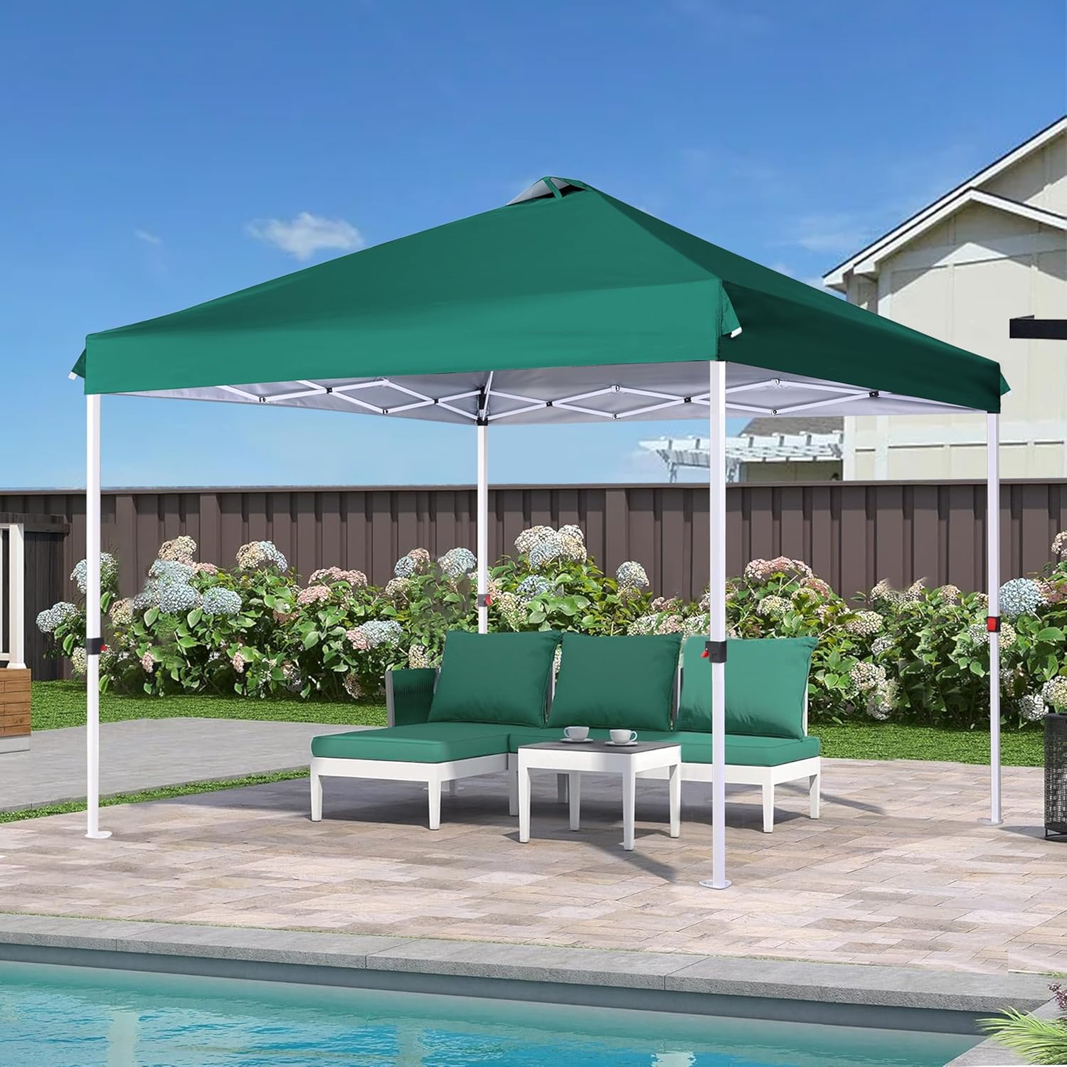 SCOCANOPY Replacement Top with Air Vent for 10x10 Canopy Frame, Canopy Cover ONLY, (Forest Green)