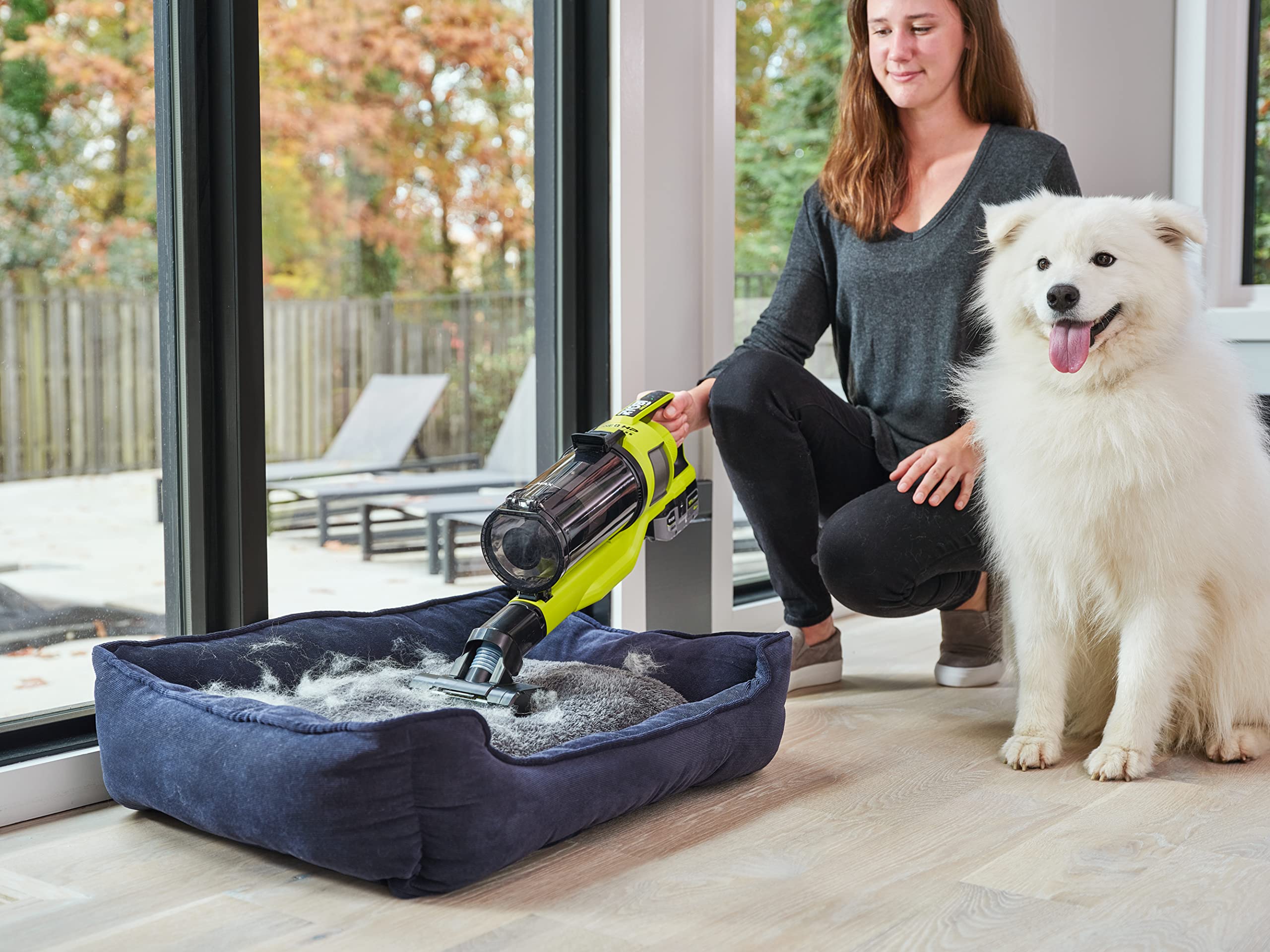 RYOBI Cepillo motorizado RSVMBB - Accesorio para aspiradora Escoba, Ideal para Pelo de Animales, moquetas, alfombras y Tejidos