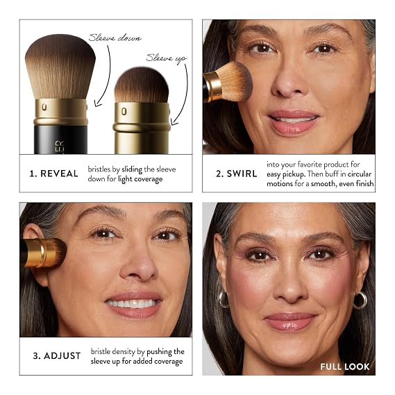 LAURA GELLER NEW YORK Cosmetic Professional Makeup Brushes - Cruelty-Free - 01 Retractable Airbrush Kabuki Brush