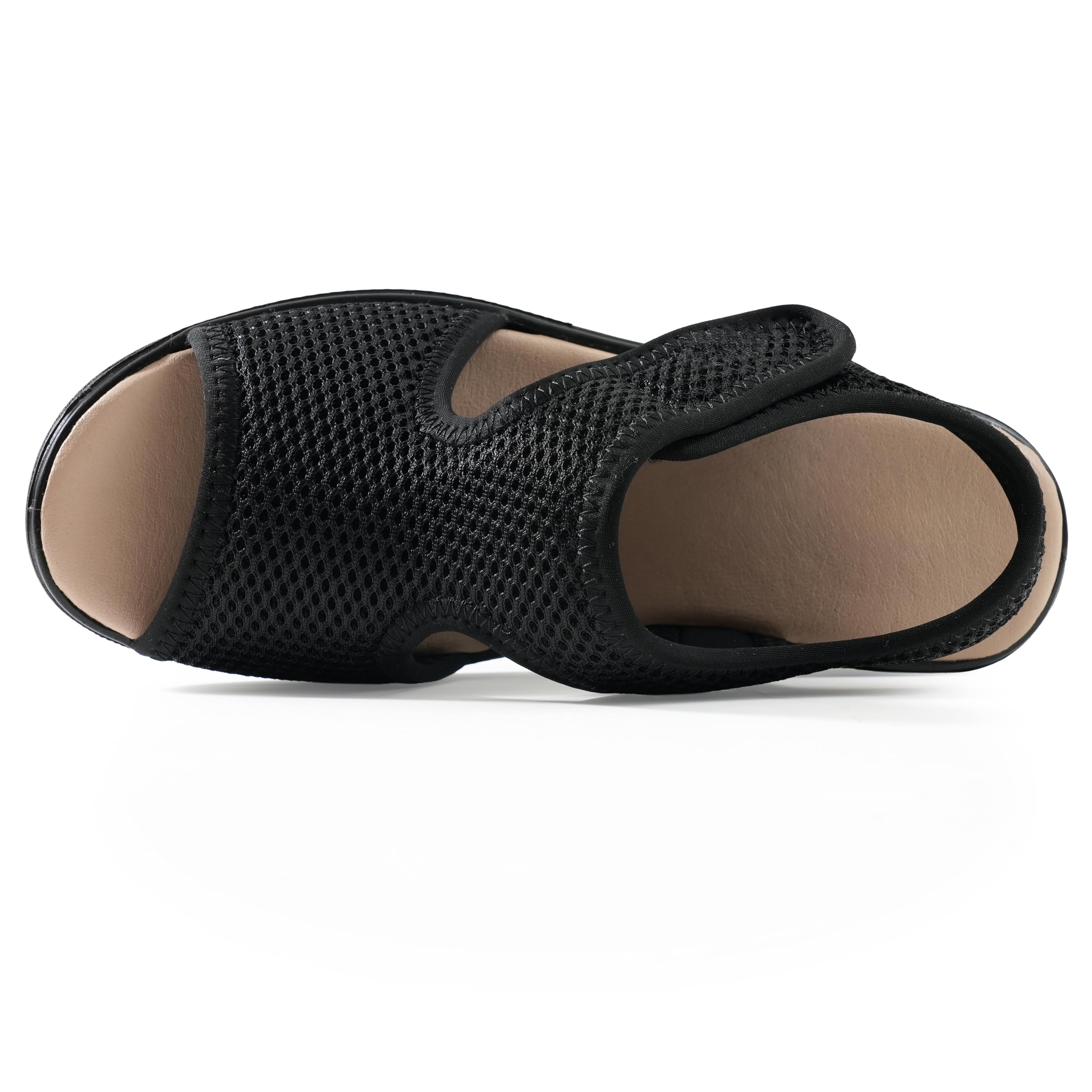 Sandali Donna Comfort Ortopedici con Strappo Regolabile Ideale per Anziani Tomaia Mesh Traspirante Zeppa 4,5 cm Suola Ammortizzata Antiscivolo Ideali Piedi Sensibili Estate