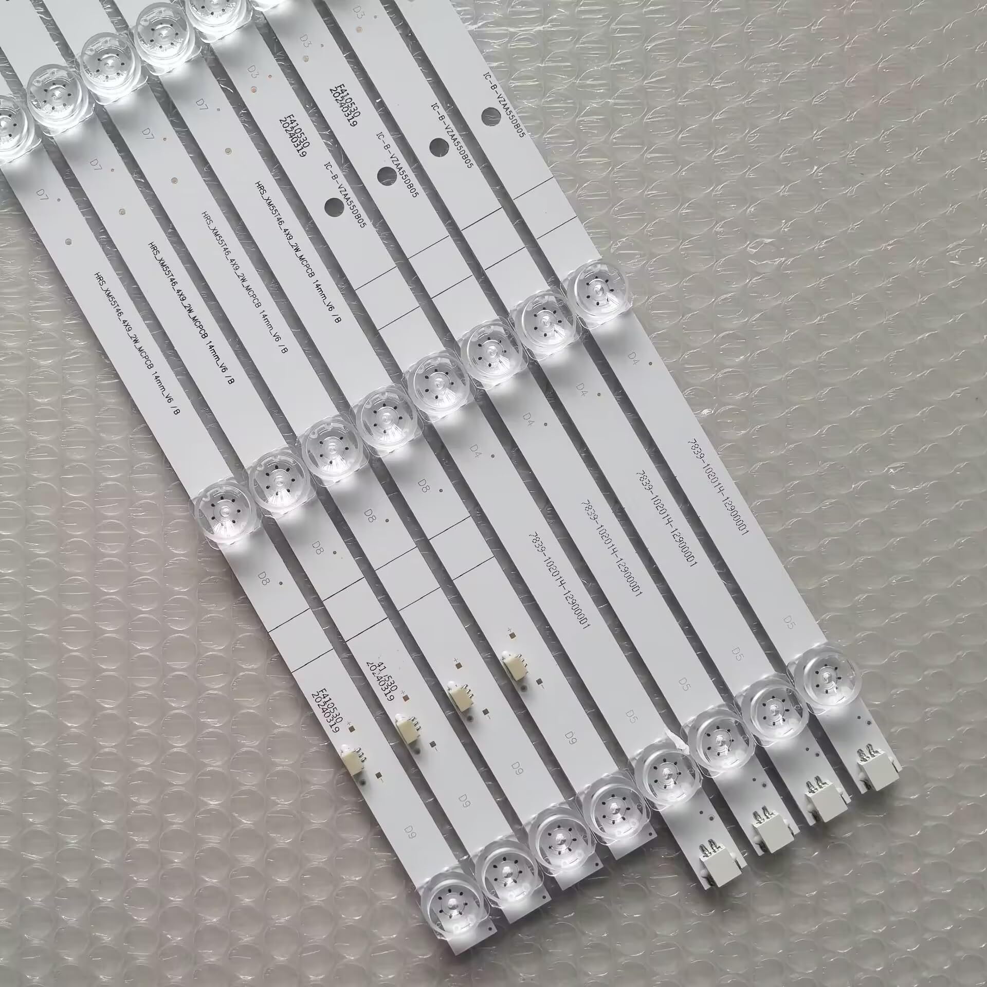 4 PCS LED Streifen Fit for UE55TU7002UXRU UN55NU7095G UN55TU7090G L55M5-EX L55M5-5S L55M5-5A HRS-XM55T46 IC-B-VZAA55DB05