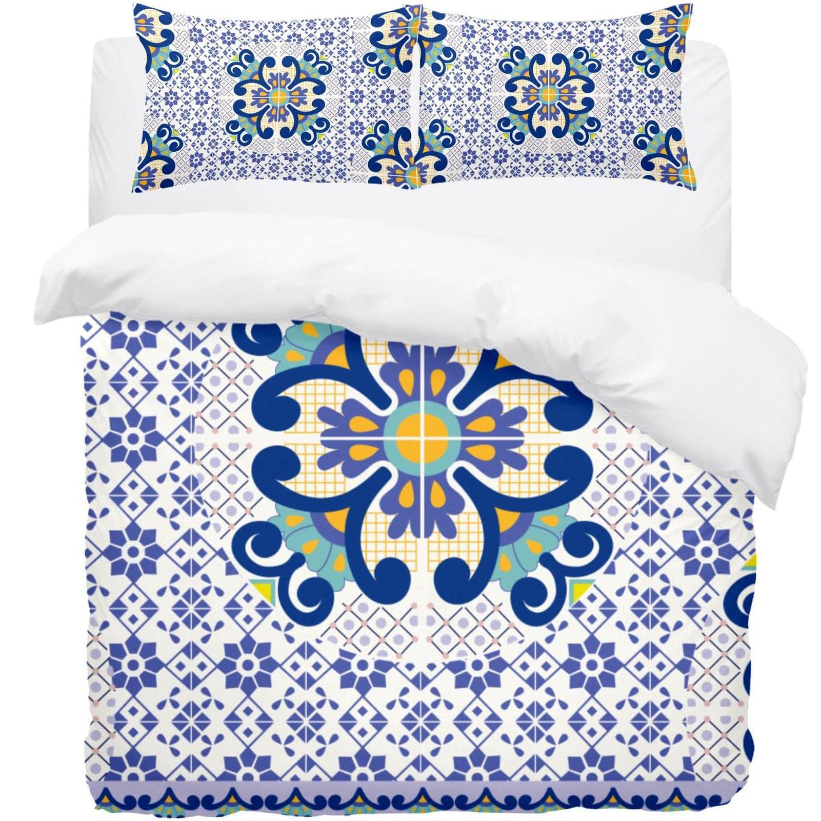 Parure de lit de qualité supérieure avec housse de couette violet Talavera douce