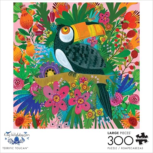 Miniatura 2 de Buffalo Games - Kay Widdowson - Tucán fabuloso (cuadrado) - Rompecabezas de 300 piezas grandes
