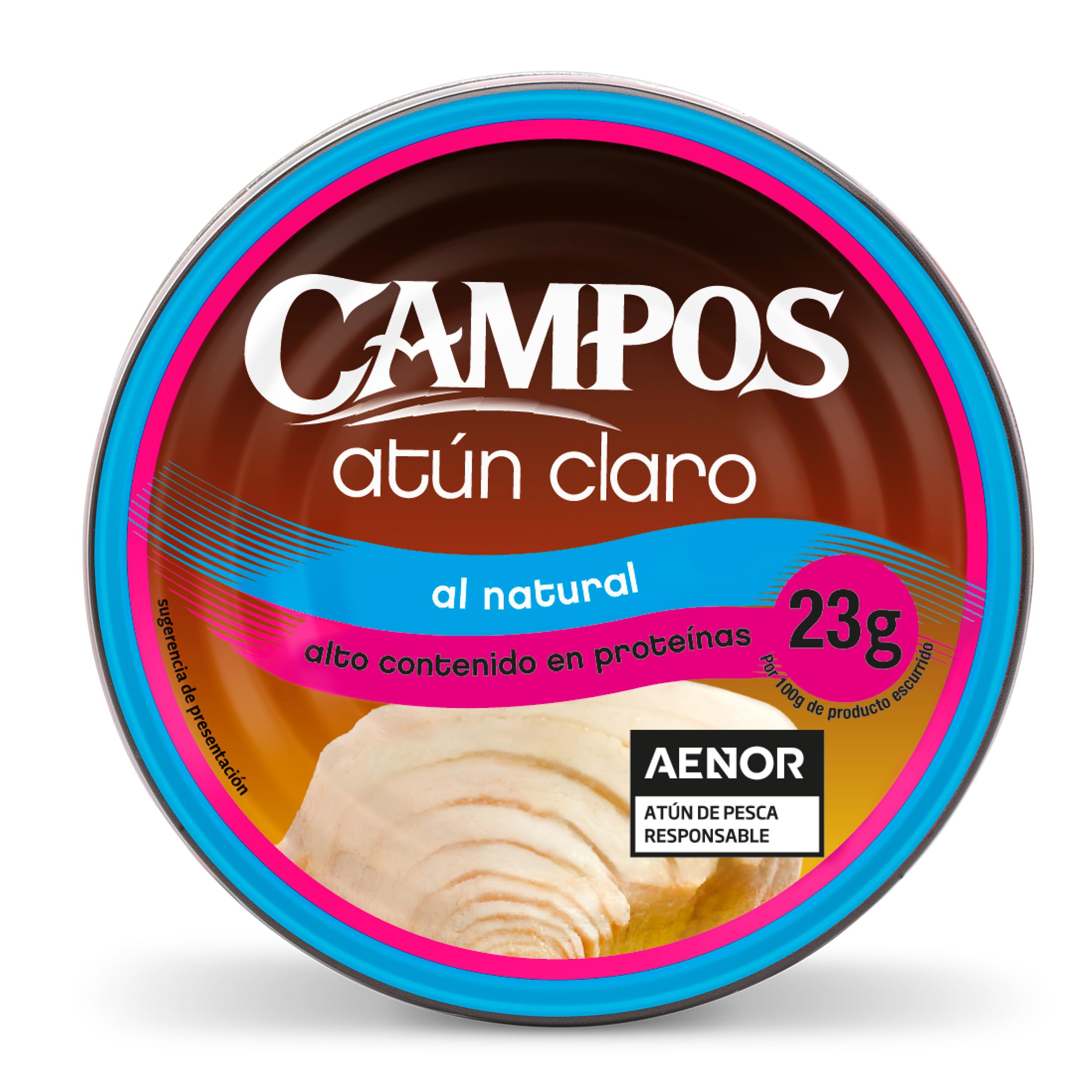 Campos Conserva De Atún Claro APR Al Natural, 160 g (Atún de pesca responsable)