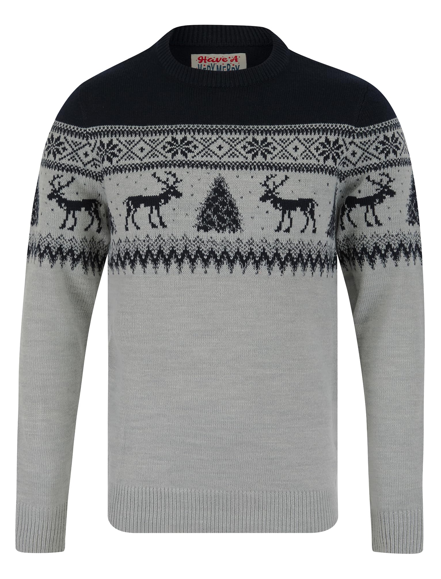 Tokyo Laundry Merry Christmas Men's Nordic Fair Isle Style Knitted Xmas Jumper