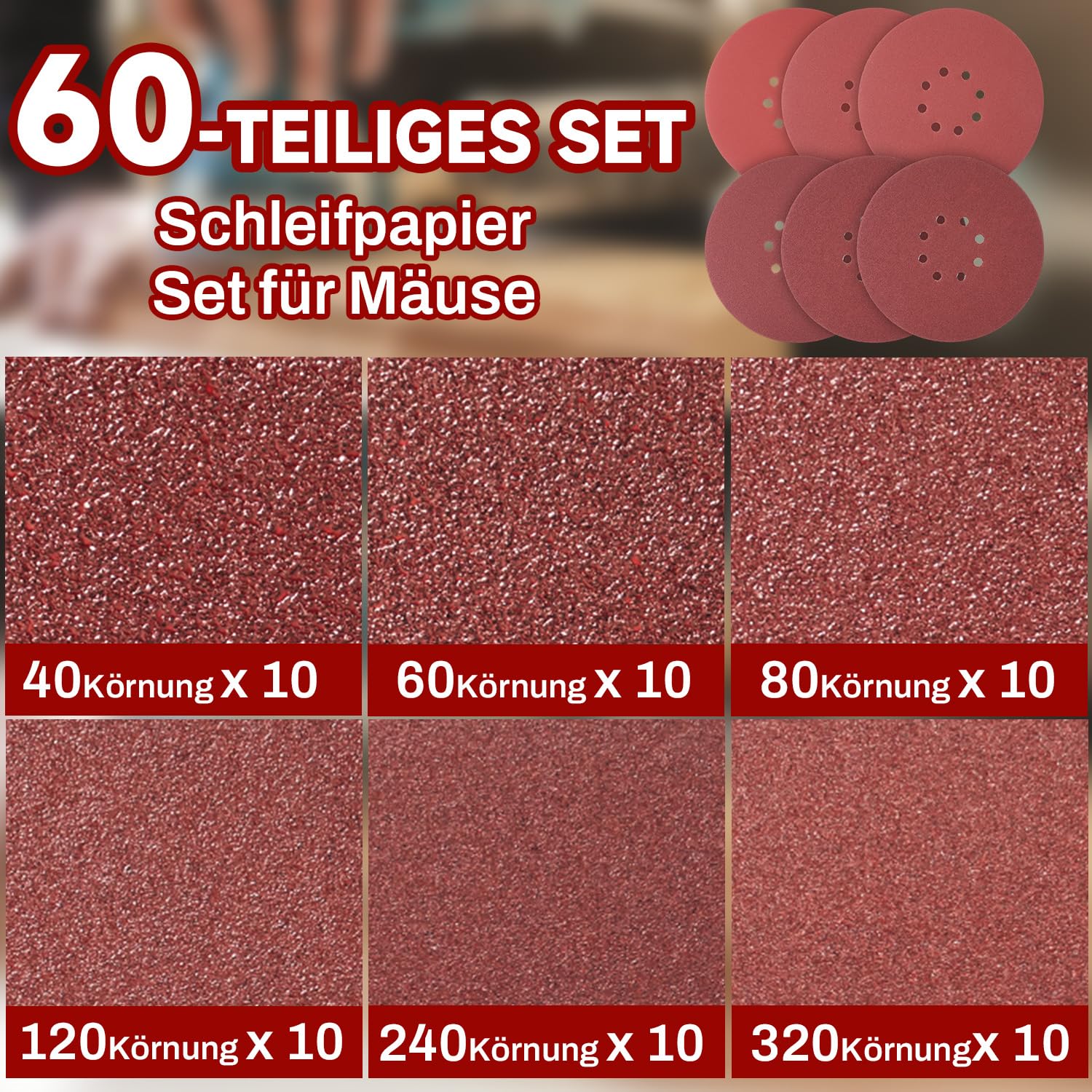 Papier ścierny 225 mm na rzep (30 sztuk - ziarnistość 120)